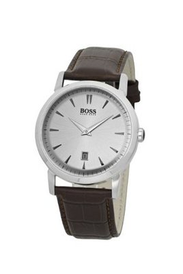 Hugo Boss 1512636 Gents Stainless Steel with Brown Leather Strap