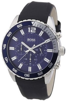Hugo Boss Blue Dial Black Rubber 1512803