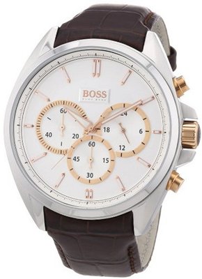 Hugo Boss Brown Leather Strap Chronograph - 1512881