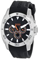 BOSS 1512950 Orange Stainless Steel and Silicone Casual