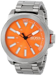 BOSS Orange 1513007 New York Analog Display Quartz Silver