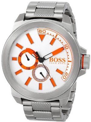 BOSS Orange 1513012 New York Analog Display Quartz Silver