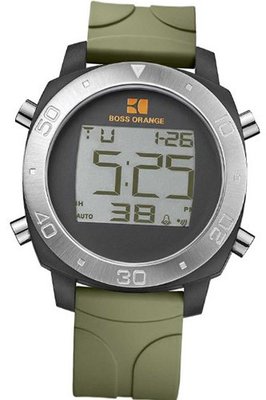 Boss Orange Green Rubber Strap 1512675