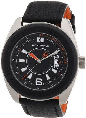 Boss Orange Quartz 1512613 with Leather Strap