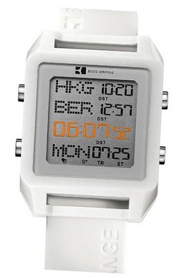 Hugo Boss Square Digital World Timer White Silicone 1512819