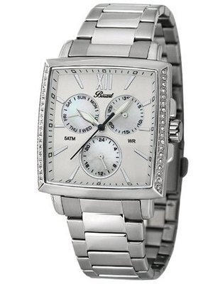 Bossart Co. Square-Glam BW-1101-MOP-BRC Wrist for Her With crystals