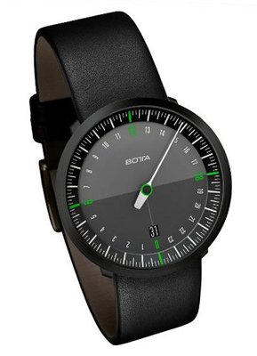 UNO 24 NEO BLACK EDITION Õs by Botta-Design (Leather Strap), 228010BE
