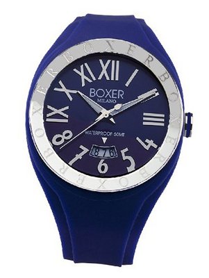 BOX 40 BLU Roman Numerals Luminous Blue Date