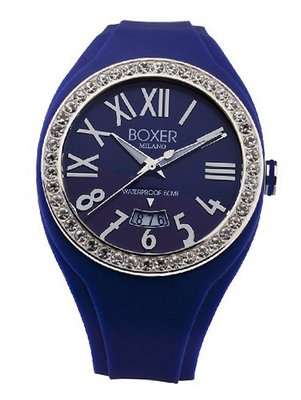 BOX 40Z BLU Zircons Roman Numerals Luminous Blue Date