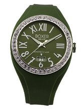 BOX 40Z GREEN Zircons Roman Numerals Luminous Hunter Green Date