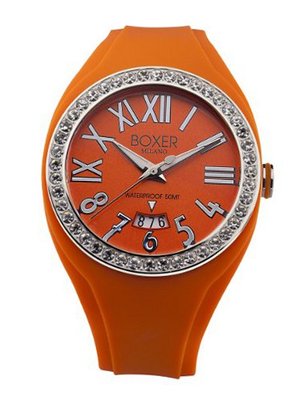 BOX 40Z ORANGE Zircons Roman Numerals Luminous Orange Date