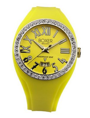 BOX 40Z YELLOW Zircons Roman Numerals Luminous Yellow Date