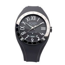 Boxer Milano Unisex Quartz with Grey Dial Analogue Display and Grey Rubber Strap BOX 40 GY