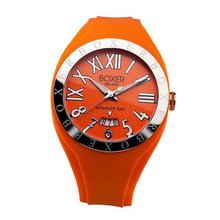 Boxer Milano Unisex Quartz with Orange Dial Analogue Display and Orange Rubber Strap BOX 40 OR