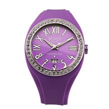 Boxer Milano Unisex Quartz with Purple Dial Analogue Display and Purple Rubber Strap BOX 40 Z VL