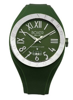 uBoxer Milano BOX 40 GREEN Roman Numerals Luminous Hunter Green Date 