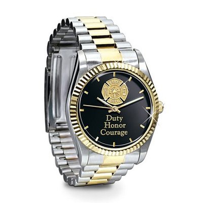 Stainless Steel Firemen Gift For Firefighters: 24K Gold-plated Accents and Maltese Cross