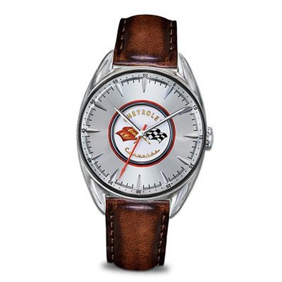 uBradford Exchange Classic Corvette Commemorative Stainless Steel With Chevy Corvette Logo 