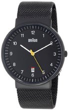 Braun BN0032BKBKMHG Classic Mesh Analog Display Quartz Black