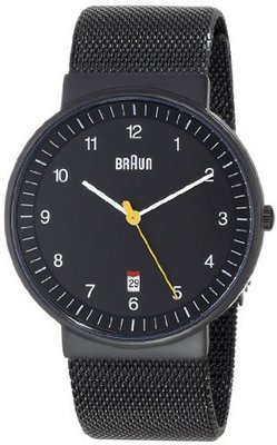 Braun BN0032BKBKMHG Classic Mesh Analog Display Quartz Black