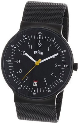 Braun BN0082BKBKMHG Classic Mesh Analog Display Quartz Black