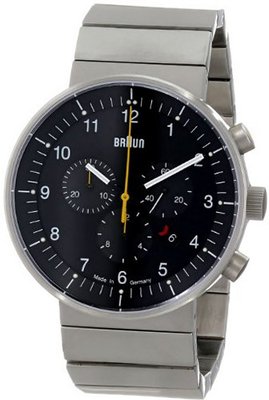 Braun BN0095BKSLBTG Prestige Chronograph Analog Display Swiss Quartz Silver