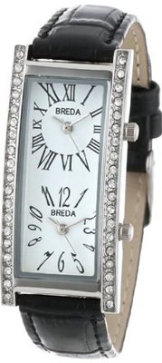 Breda 2185_blk Black Nicola Dual Time Zone Classic faux leather
