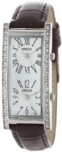Breda 2185_brown Brown Nicola Dual Time Zone Classic faux leather