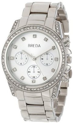 Breda 2358_setsilver Khloe Mini Boyfriend Rhinestone Metal Runway with Earrings Set