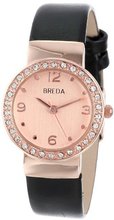 Breda 2368-Rosegold/Black Jennifer Rhinestone Mini Bezel Slim