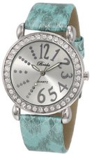 Breda 5151_blue "Paige" Rhinestone Bezel Python Faux Leather