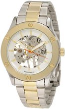 Breda 5168-TTSilvGold "Addison" Mechanical See-Through Metal Band