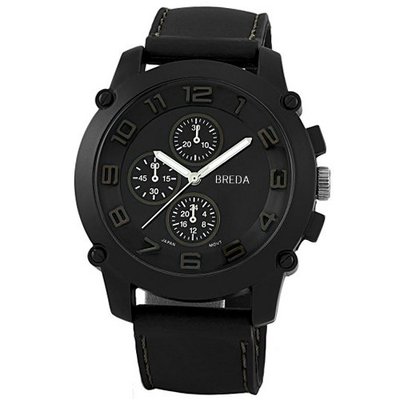 Breda 8135-Brown Colton Black Bezel Brown Accented Silicone