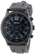 Breda 8150-Grey "Oliver" Gray Silicone and Black Metal