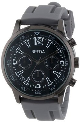 Breda 8150-Grey "Oliver" Gray Silicone and Black Metal