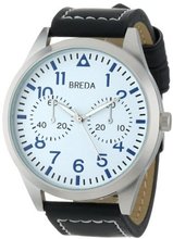 Breda 8164-black/wht face Zach Oversized Pilot Style Faux Leather