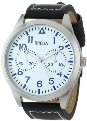 Breda 8164-black/wht face Zach Oversized Pilot Style Faux Leather