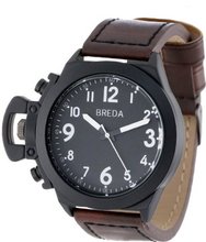 Breda 8170-Black/Brown Joseph Oversized Unique Case Faux Leather Band