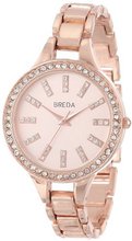 Breda 8172-rosegold "Veronica" Rose Gold-Tone and Rhinestone Slim Bracelet