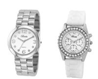 Breda 8222-silver.2292-white Dress & Casual Sleek Silver and Trendy Silicone Set