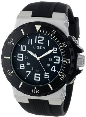 Breda 9302-Black Clinton Tachometer Brushed Metal Black Sport