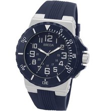 Breda 9302-blue Clinton Tachometer Brushed Metal Navy Sport