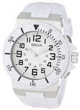 Breda 9302-White Clinton Tachometer Brushed Metal White Sport