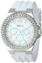 Breda 9305-whitesilver Ashley Rhinestone Bezel Sport Casual