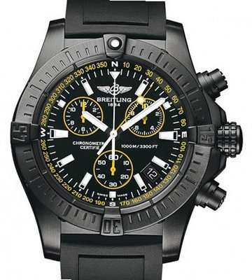 Breitling Aeromarine Avenger Seawolf Chrono Blacksteel