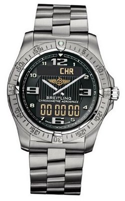 Breitling Professional Aerospace Black Titanium Digital-Analog