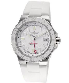 Superocean GMT Automatic White Dial White Rubber