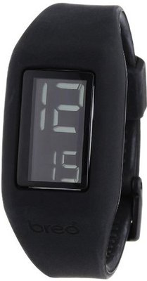 Breo Block Unisex Digital with LCD Dial Digital Display and Black Plastic Strap B-TI-BLK7