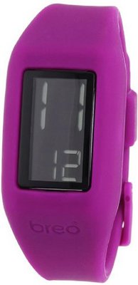 Breo Block Unisex Digital with LCD Dial Digital Display and Purple Plastic Strap B-TI-BLK2