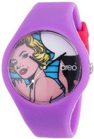 Breo Classic Girl's Quartz with Multicolour Dial Analogue Display and Purple Rubber Strap B-TI-CLCM2